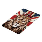 Lion mit einer britischen Flagge einer Krone Magnet (Linke Seite)