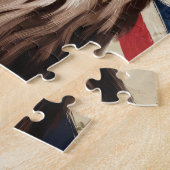 Lion mit einer britischen Flagge einer Krone Puzzle (Seite)