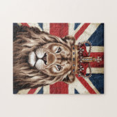 Lion mit einer britischen Flagge einer Krone Puzzle (Horizontal)