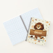 Lion mit Holzschild Notizblock (Innenseite)
