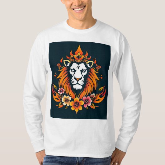 Lion moderne Kunst T-Shirt (Vorderseite)