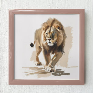 Lion Modernes Abstraktes Gemälde Poster