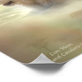 Lion Moon Art Poster (Ecke)