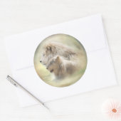 Lion Moon Art Sticker (Umschlag)