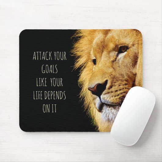 Lion Motivation Mousepad (Mit Mouse)