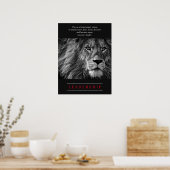 Lion Motivierend Leader Poster (Küche)