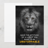 Lion Motivierend Unstoppaple Dankeskarte (Vorne/Hinten)