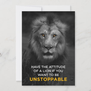 Lion Motivierend Unstoppaple Dankeskarte