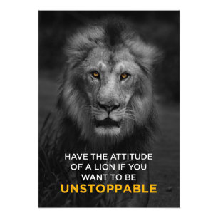 Lion Motivierend Unstoppaple Fotodruck