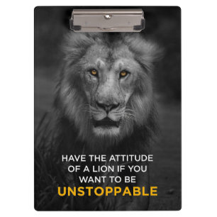 Lion Motivierend Unstoppaple Klemmbrett