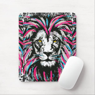 Lion Mouse Pad   Girl Pink Lion Mousepad