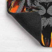 Lion Mousepad | Orange Dark Lion Mouse Pad (Ecke)
