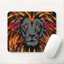 Lion Mousepad - Orange Dark Lion Mouse Pad