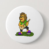 Lion Musician Gitarre Button (Vorderseite)