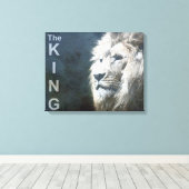 Lion Nature Animal Foto The King Template Leinwanddruck (Insitu (Holzboden))