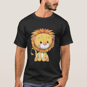 Lion Niedlich Kawaii Cartoon T- T-Shirt