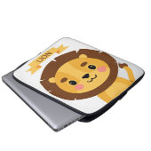 Lion Niedlich Lion Portrait Laptopschutzhülle (Vorne Knopf)