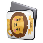 Lion Niedlich Lion Portrait Laptopschutzhülle (Vorderseite Links)