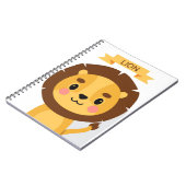 Lion Niedlich Lion Portrait Notizblock (Linke Seite)