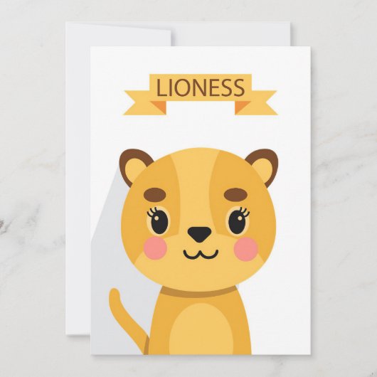 Lion Niedlich Lioness Dankeskarte (Vorderseite)