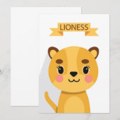 Lion Niedlich Lioness Dankeskarte (Vorne/Hinten)