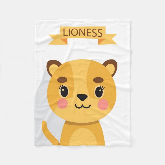 Lion Niedlich Lioness Fleecedecke (Vorderseite)
