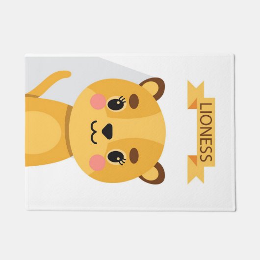 Lion Niedlich Lioness Fußmatte (Vorderseite)