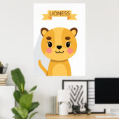Lion Niedlich Lioness Poster (Heimbüro)