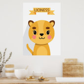 Lion Niedlich Lioness Poster (Küche)