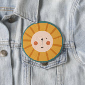 Lion Niedlich Orange Button (Beispiel)