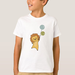 Lion Niedlicher Tiere Big Cat Balloons für Kinder T-Shirt