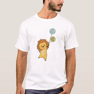 Lion Niedlicher Tiere Big Cat Balloons für Kinder T-Shirt