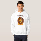 lion no time for sheep drama White Motivational Hoodie (Vorne ganz)