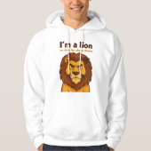 lion no time for sheep drama White Motivational Hoodie (Vorderseite)