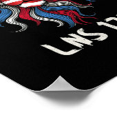 Lion Not Sheep 1776 USA Flag Independence Poster (Ecke)