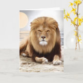 Lion Ocean Foto Paint Karte (Gelbe Blume)