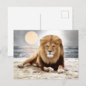 Lion Ocean Foto Paint Postkarte (Vorne/Hinten)