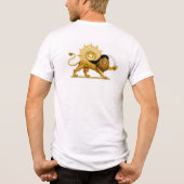 Lion of Deen, black crescent/star logo, white tee (Rückseite)