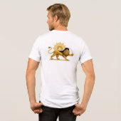 Lion of Deen, black crescent/star logo, white tee (Rückseite voll)
