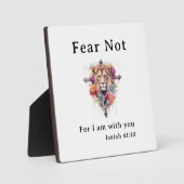 Lion Of God Fear Not Bible Verse Tabletop Fotoplatte (Vorderseite)