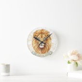 Lion of Judah Biblical Watercolor Wall Clock Runde Wanduhr (Zuhause)