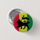 Lion of Judah Empire Äthiopia Rasta Reggae Roots B Button (Vorne & Hinten)