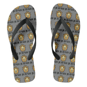 Lion of Judah Faith based Gray All-over Unisex Badesandalen