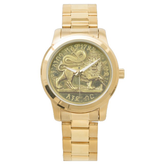 Lion of Judah - Haile Selassie - Rastafari Watch A Armbanduhr (Vorderseite)