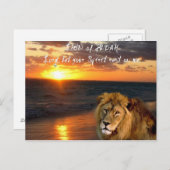 Lion of Judah Inspiration Postcard Postkarte (Vorne/Hinten)