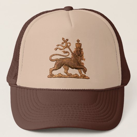 Lion of Judah Jah Army Haile Selassie Rasta Cap Truckerkappe (Vorderseite)
