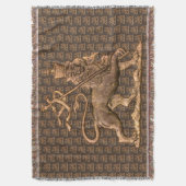 Lion of Judah Jah Army INI Haile Selassie Rasta Decke (Vorderseite Vertikal)