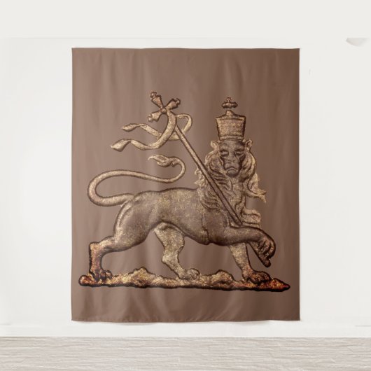 Lion of Judah Jah Army INI Haile Selassie Rasta Wandteppich (Vorderseite)