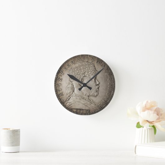 Lion of Judah Jah Army Menelik II Rasta Roots Runde Wanduhr (Zuhause)