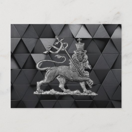 Lion of Judah Jah Rastafari Rasta Reggae Roots INI Postkarte (Vorderseite)